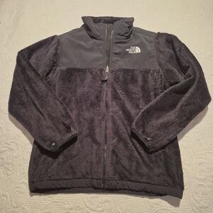 North Face girls size XL or 18 black fuzzy sweater inside of 3 in 1 jacket VGUC